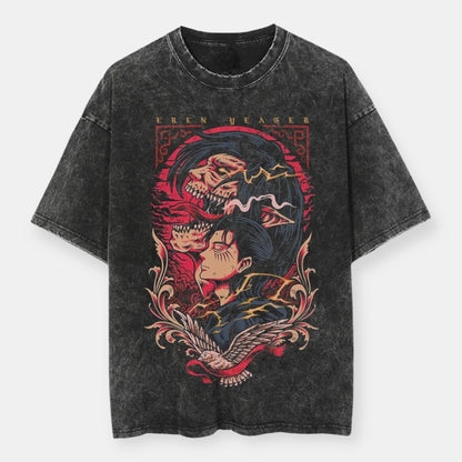 Eren Yeager Freedom Vintage Oversize T-Shirt