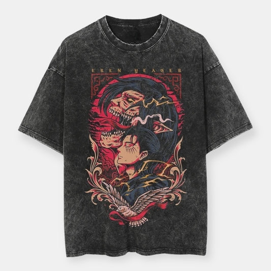 Eren Yeager Freedom Vintage Oversize T-Shirt