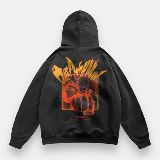 One Punch Saitama 2 Sided Retro Hoodie