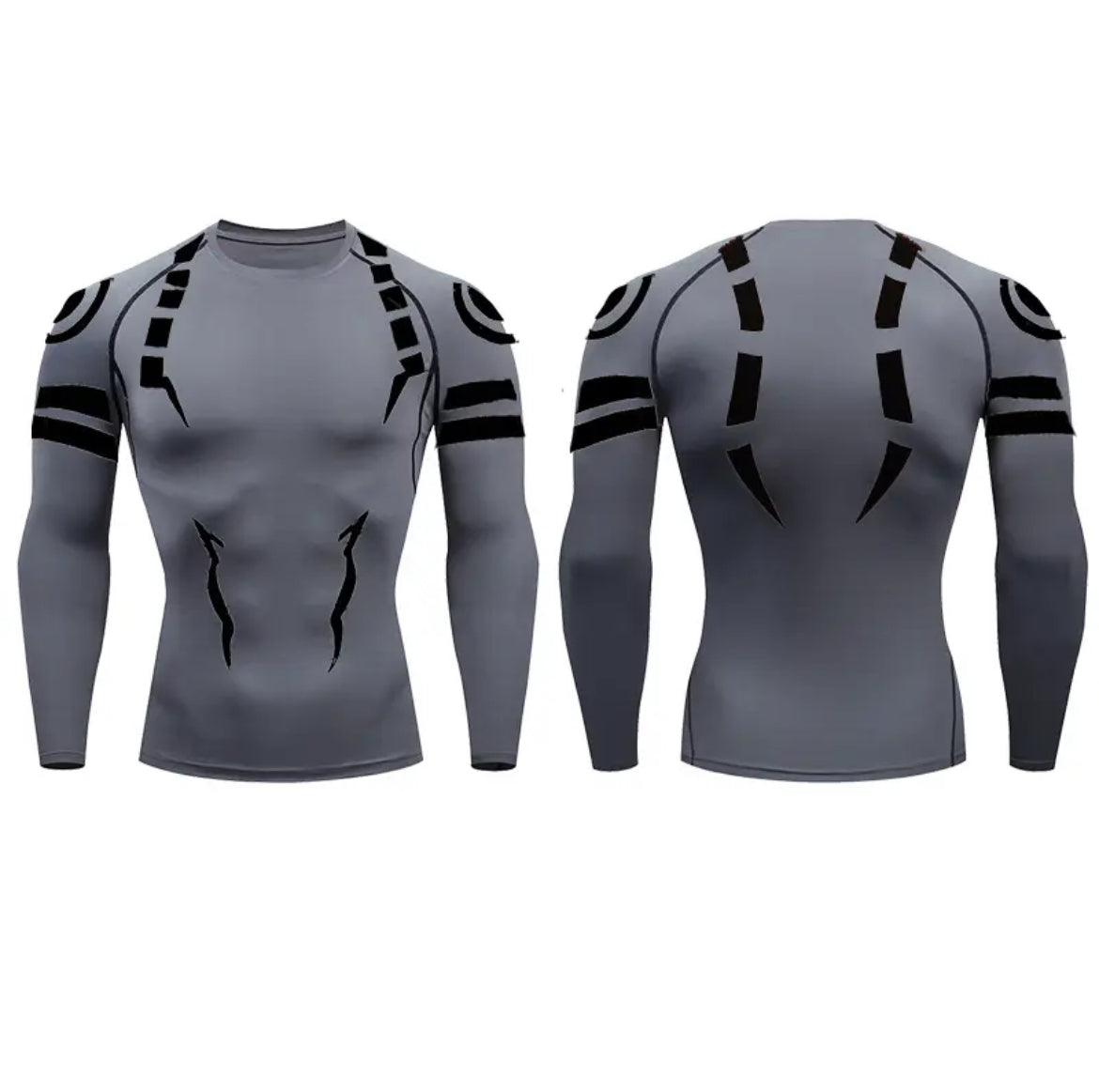 Sukuna Curses Black/White Compression Shirt