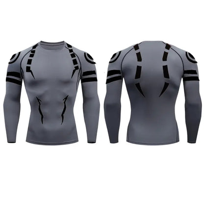 Sukuna Curses Black/White Compression Shirt