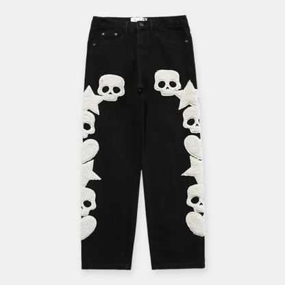 Denim Y2K Skulls And Stars