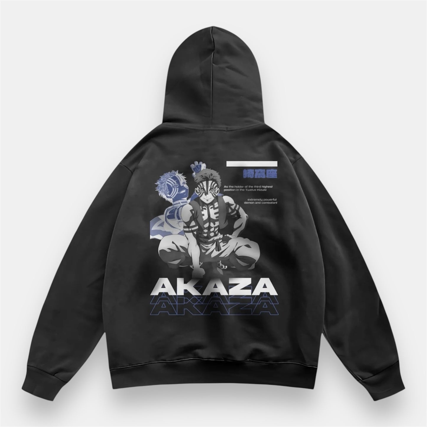 Akaza Upper Moon Fury 2 Sided Retro Hoodie