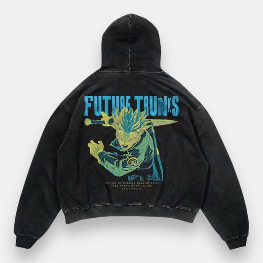 The Fighter Of The Future Trunks 2 Sided Vintage Hoodie