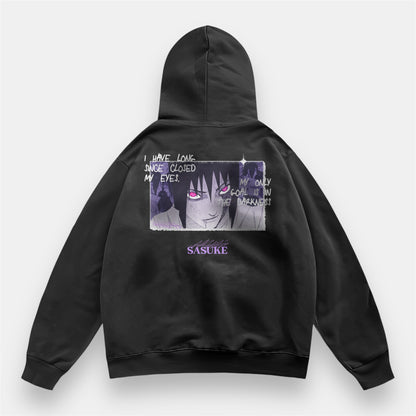 Sasuke Hatred 2 Sided Retro Hoodie