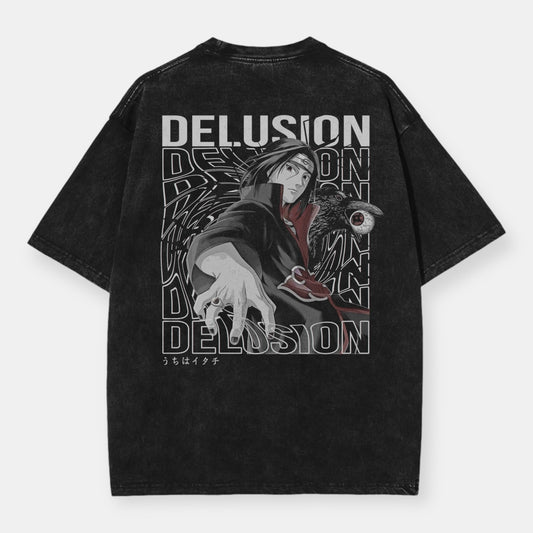 Itachi Uchiha Delusion 2 Sided Vintage Oversize T-Shirt