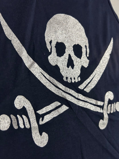 Vintage Pirate Navy Blue Baby Tee