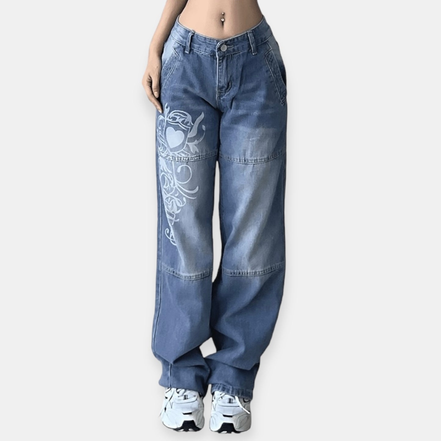 Y2K Heart Fluttered Jeans