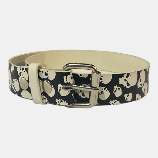 Punk Skulls Black and White Belt