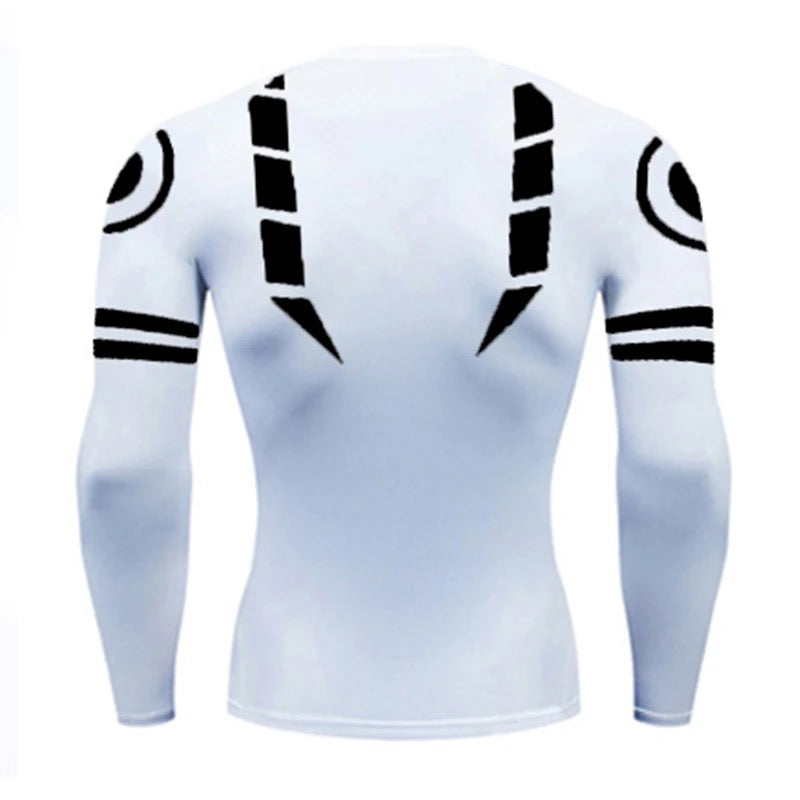 Sukuna Curses Black/White Compression Shirt