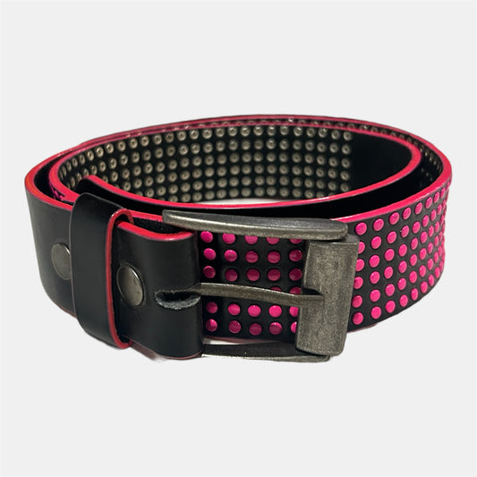 Pretty Pink Dot Studs Belt