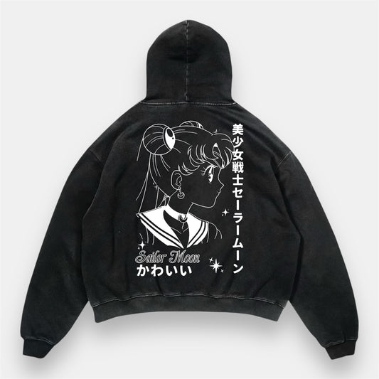 Sailor Light Moon 2 Sided Vintage Hoodie