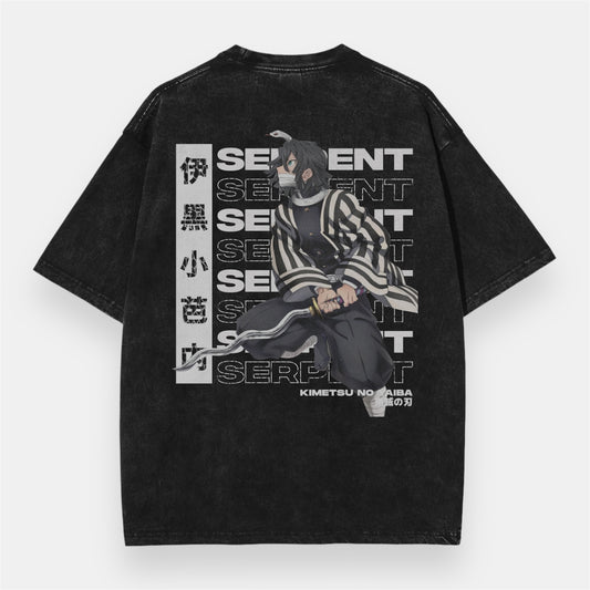 Snake Fang Obanai 2 Sided Vintage Oversize T-Shirt