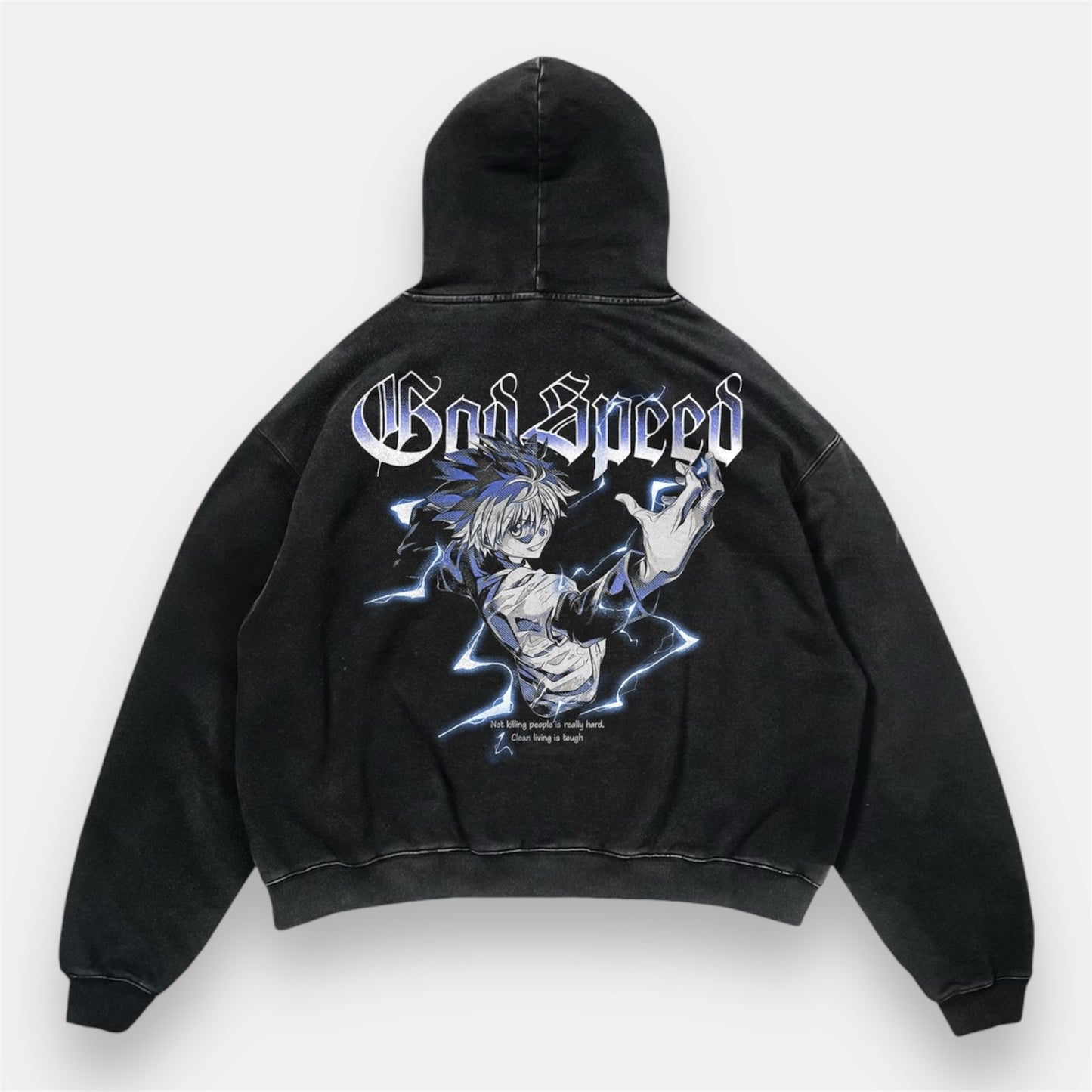 Killua Lighting Godspeed 2 Sided Vintage Hoodie