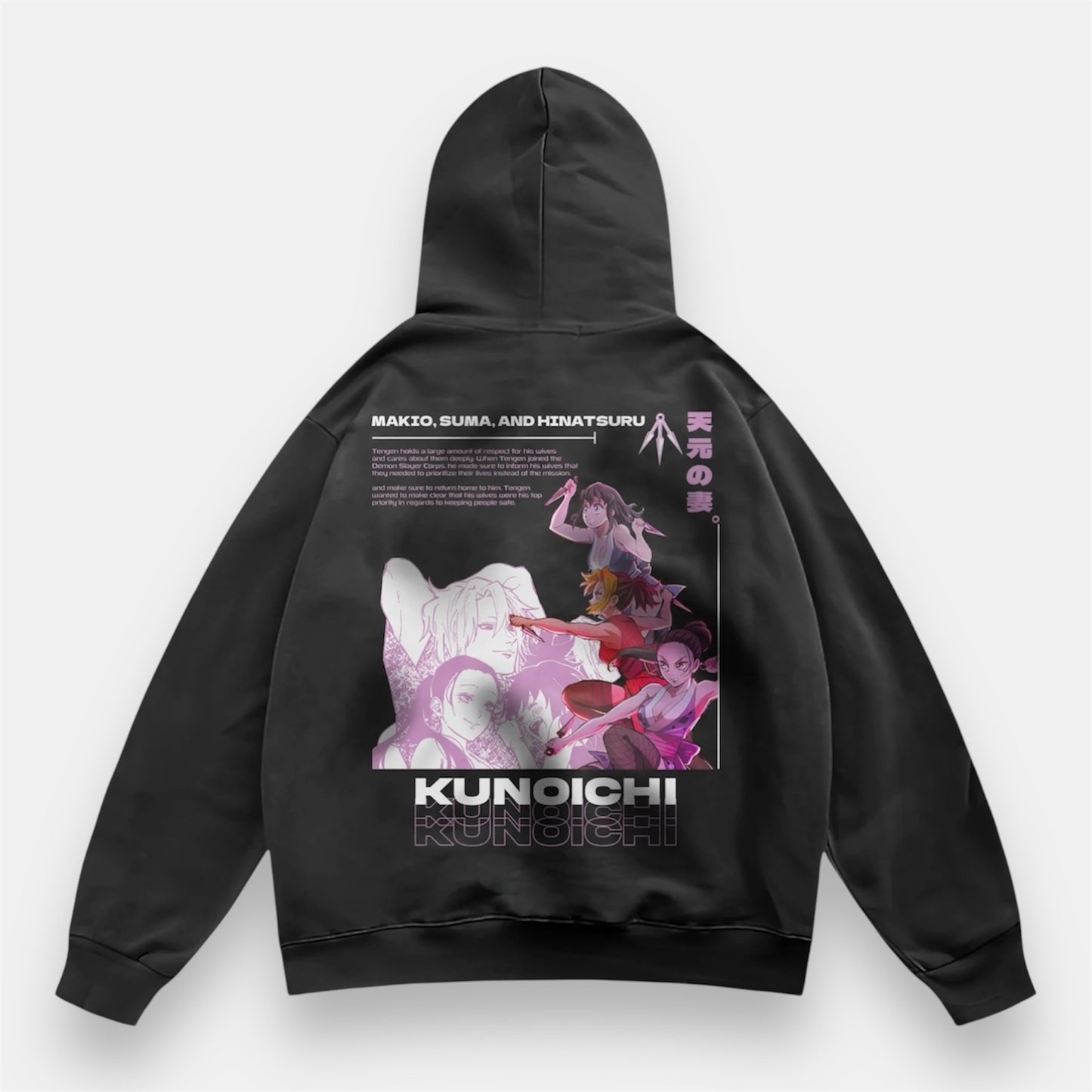 Tengen’s Girls Kunoichi 2 Sided Retro Hoodie