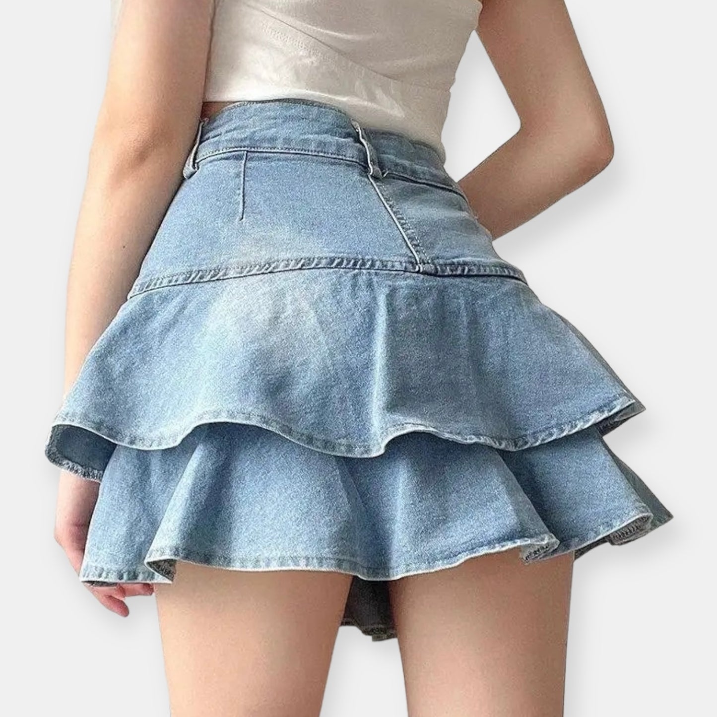 Cascade Denim Smooth Skirt