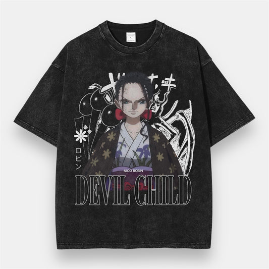 Devil’s Flower Robin Vintage Oversize T-Shirt