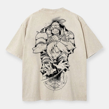 Full Metal Alchemist Back Sided Vintage Oversize T-Shirt