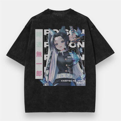 Venomous Grace Shinobu 2 Sided Vintage Oversize T-Shirt