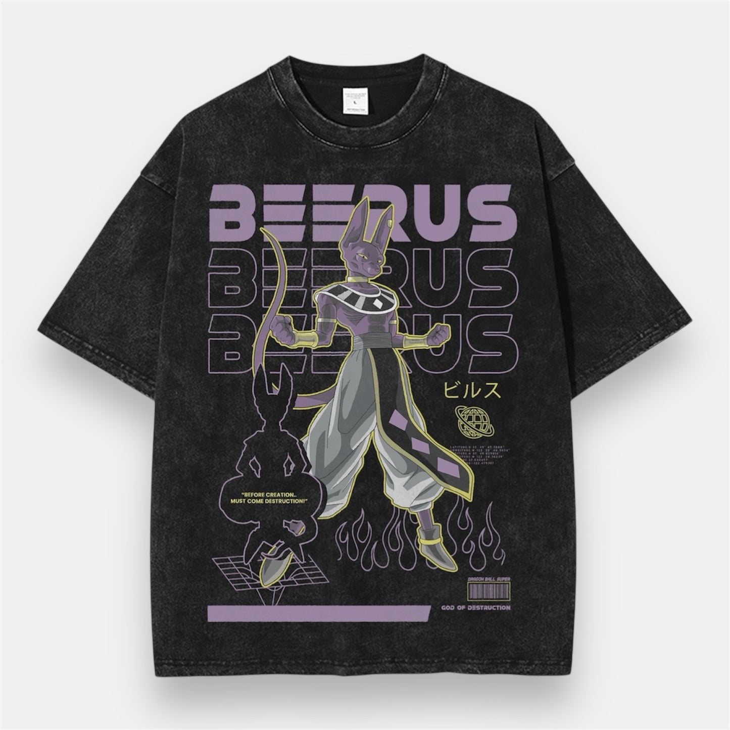 Destroyer Beerus Vintage Oversize T-Shirt