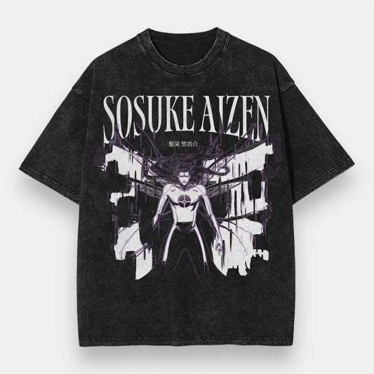 Sosuke Aizen Blade 2 Sided Vintage Oversize T-Shirt