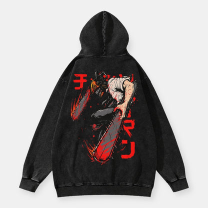 Chainsaw Man Massacre Vintage Hoodie