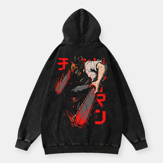 Chainsaw Man Massacre Vintage Hoodie