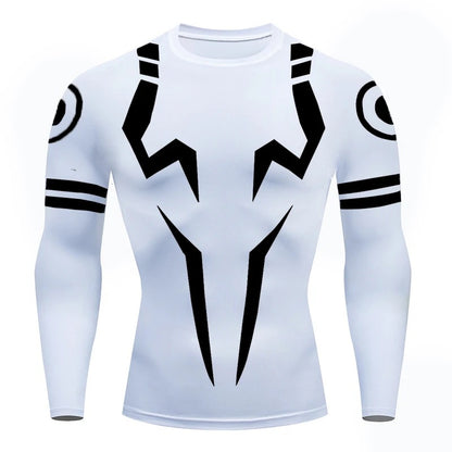 Sukuna Curses Black/White Compression Shirt