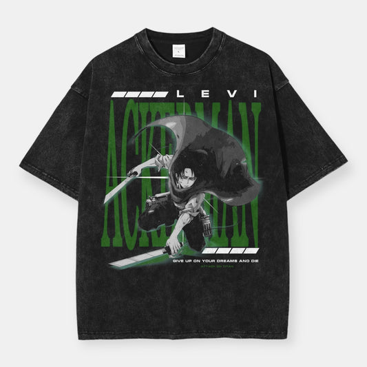 Levi Ackerman Vintage Oversize T-Shirt