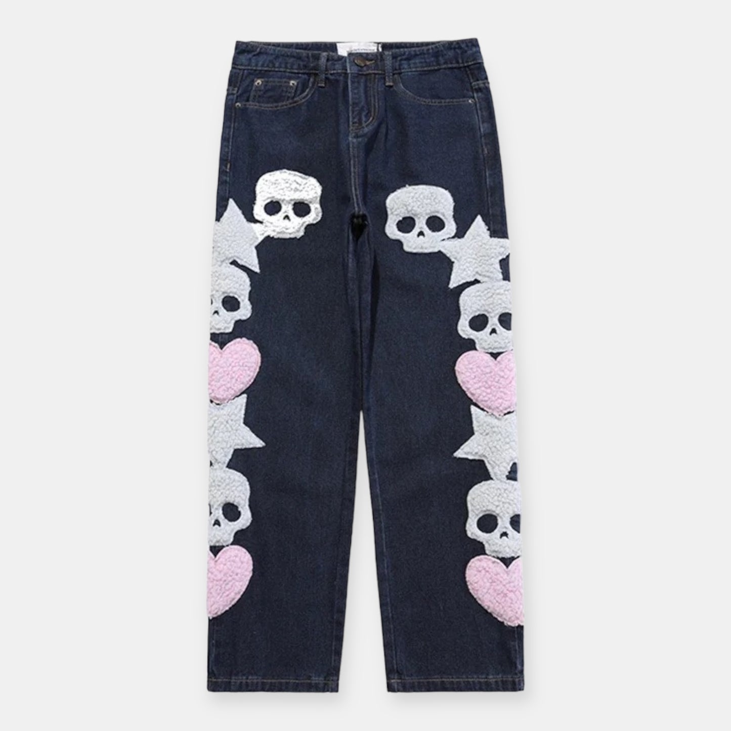 Denim Y2K Skulls And Stars