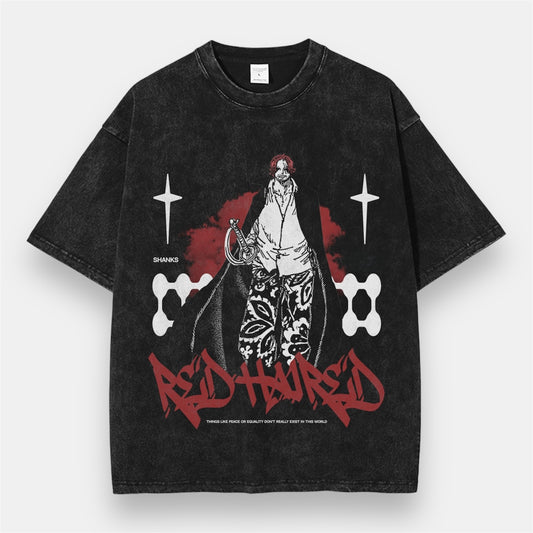 Red-Haired Legend Shanks Vintage Oversize T-Shirt