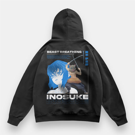 Untamed Inosuke 2 Sided Retro Hoodie