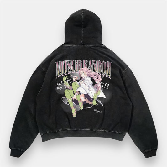 Mitsuri Love Hashira 2 Sided Vintage Hoodie