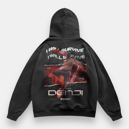 Denji The Chainsaw Man 2 Sided Retro Hoodie