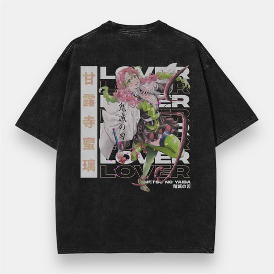 Pink Whirlwind Mitsuri 2 Sided Vintage Oversize T-Shirt