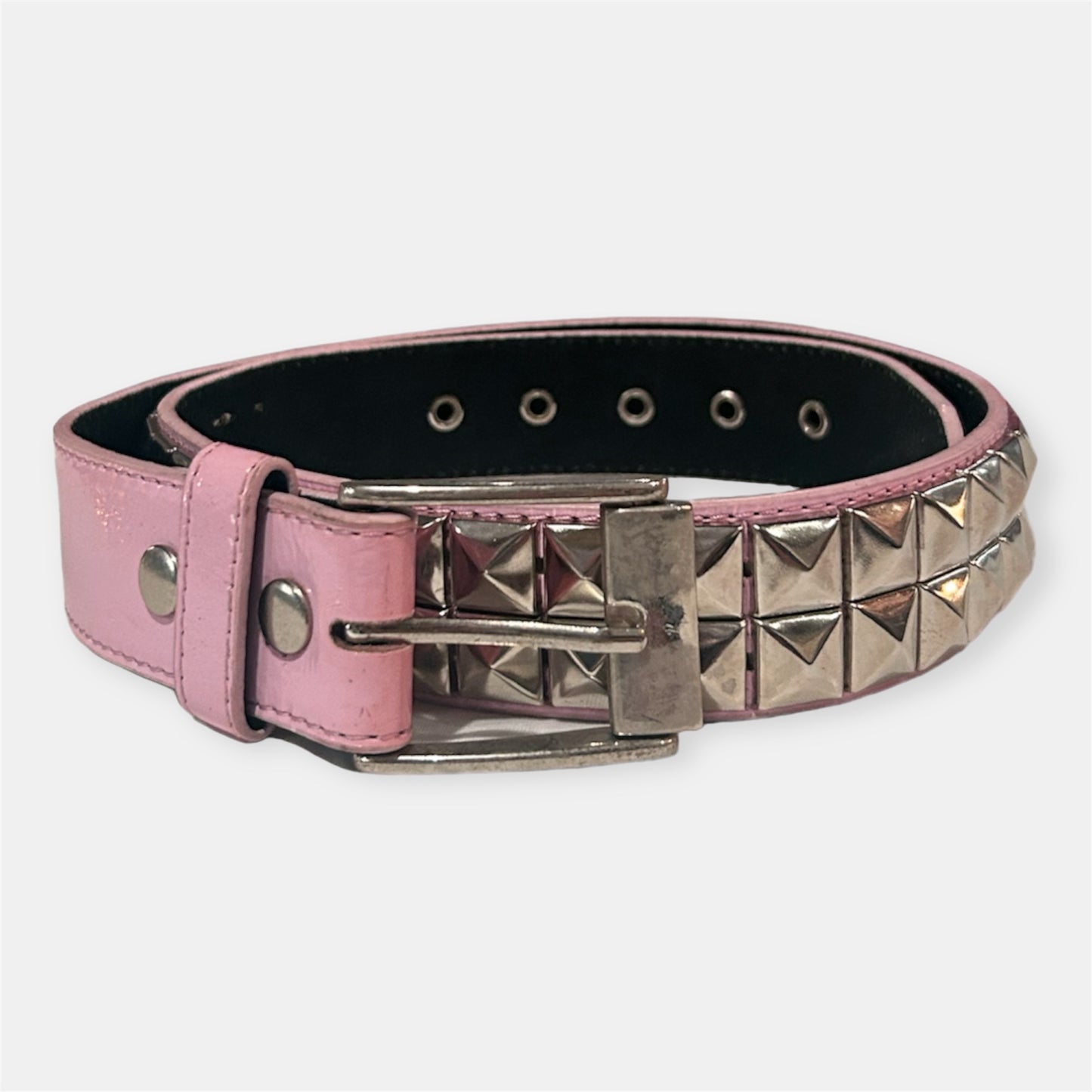 Strawberry Pyramid Studded Belt