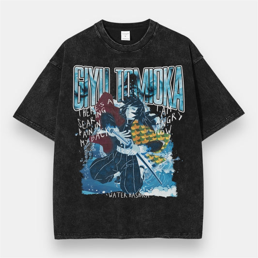 Blade Of The Sea Giyu Vintage Oversize T-Shirt