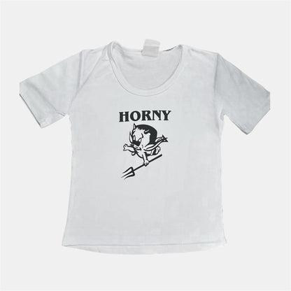 Horn Little Demon Baby Tee