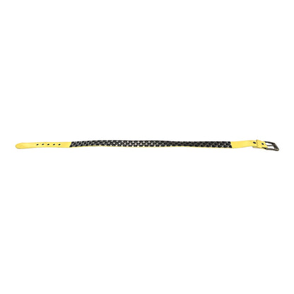 Lemon Yellow Belt W/ Black and Silver Checkered Studs