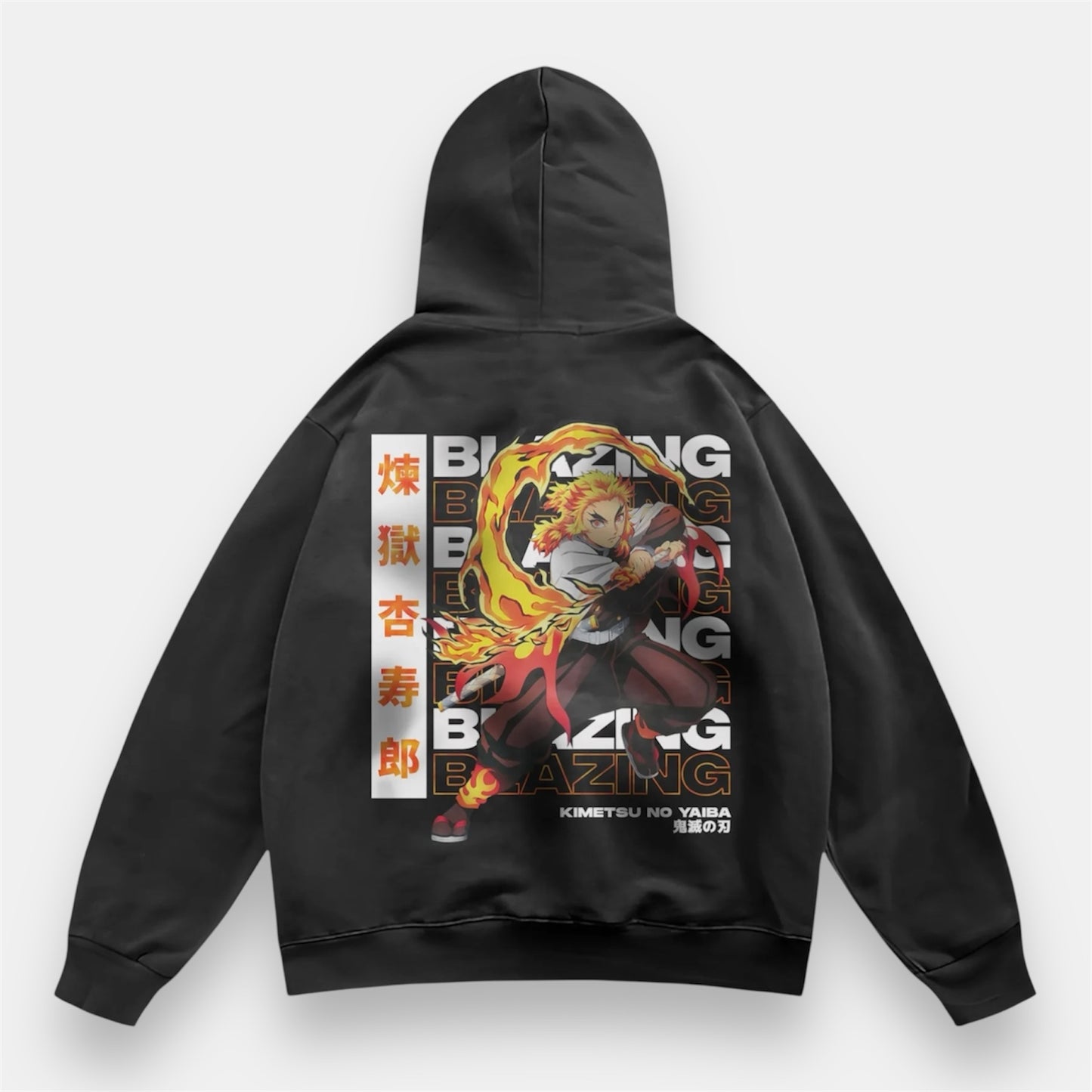 Rengoku Burning Heart 2 Sided Retro Hoodie