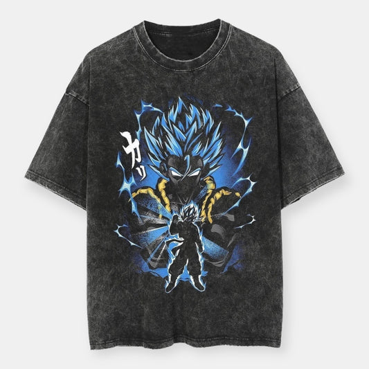 Gogeta Blue Awakening Vintage Oversize T-Shirt