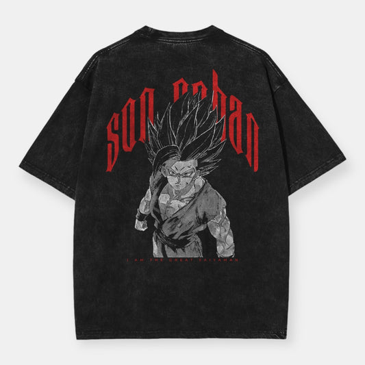 The Most Potential Son Gohan 2 Sided Vintage Oversize T-Shirt