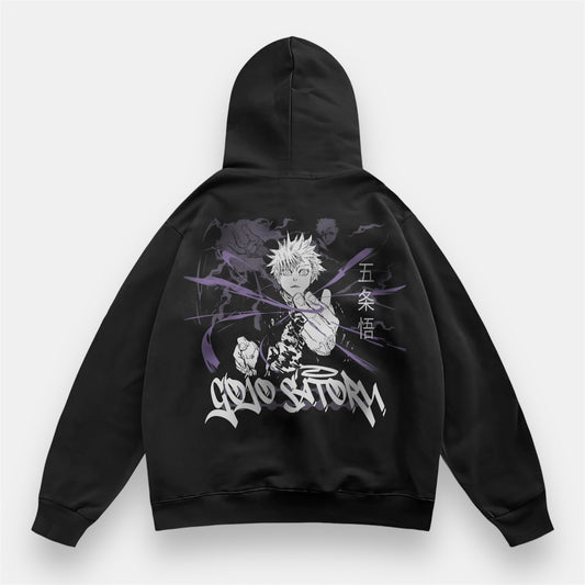 Gojo’s Purple Aura Retro 2 Sided Hoodie