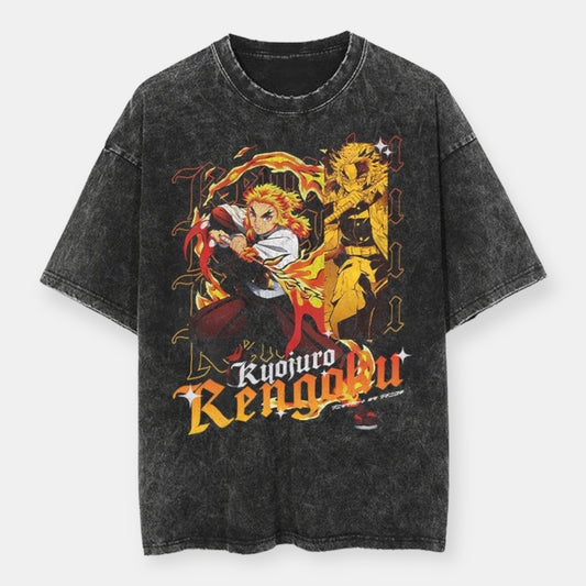 Kyojuro Rengoku Vintage Oversize T-Shirt