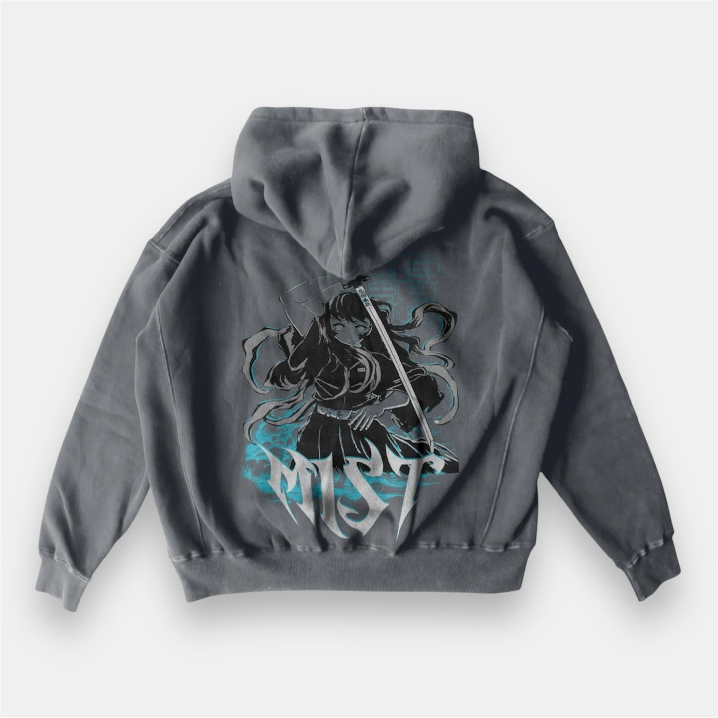 Muichiro Silent Mist 2 Sided Vintage Hoodie