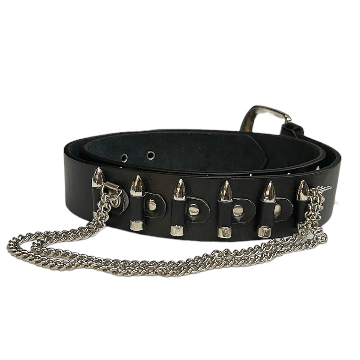 Black Bullet Belt With Chain