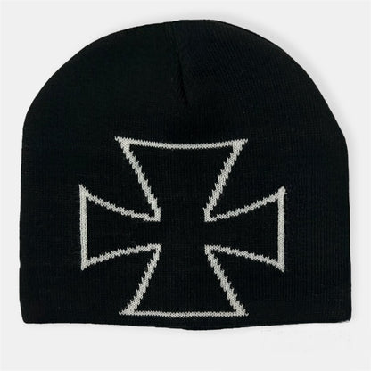 Iron Cross Black Beanie