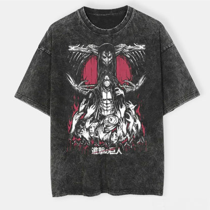 Eren Yeager Rumbling Vintage Oversize T-Shirt