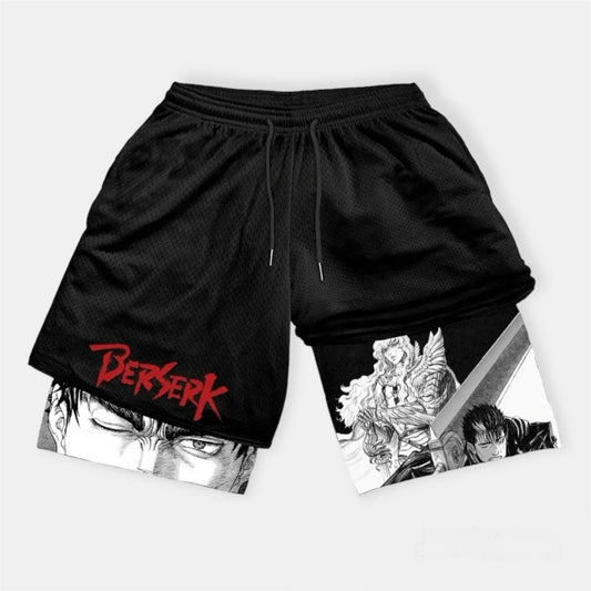 Berserk Guts and Griffith 2 in 1 Performance Shorts