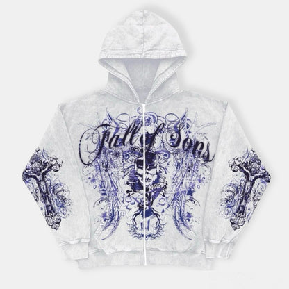 Fall Of Sons White Hoodie